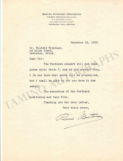 Typed Letter Signed (1922)