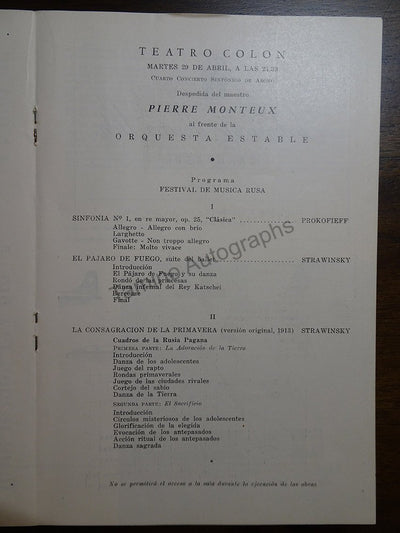 Teatro Colon (1958) Set x 4
