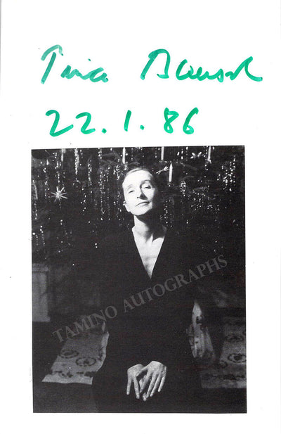 Bausch, Pina - Signed Card 1986
