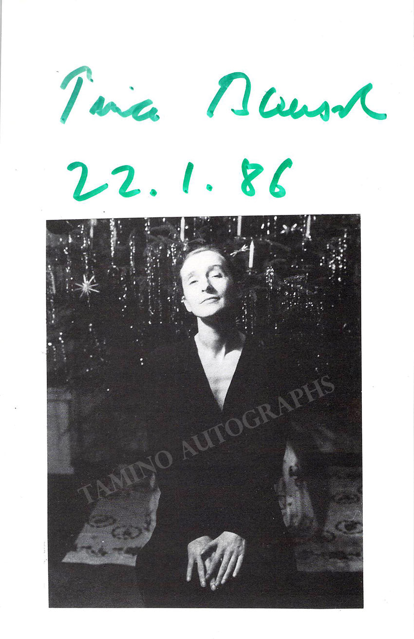 アート・デザイン・音楽 PINA BAUSCH Pina Bausch Autograph Signed Card 1986
