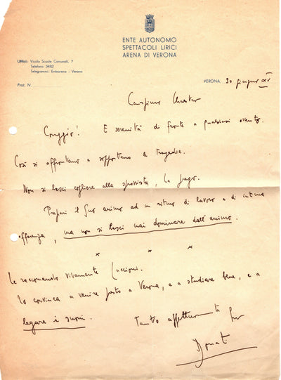 Donati, Pino - Autograph Letter Signed 1937