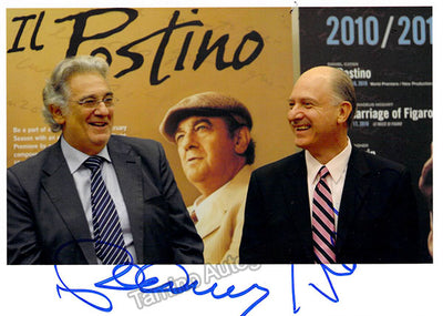 Domingo, Placido - Catan, Daniel - Double Signed Photograph