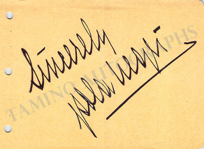 Negri, Pola - Signed Album Page