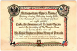 Metropolitan Opera - Prince Henry of Prussia Gala Program 1902