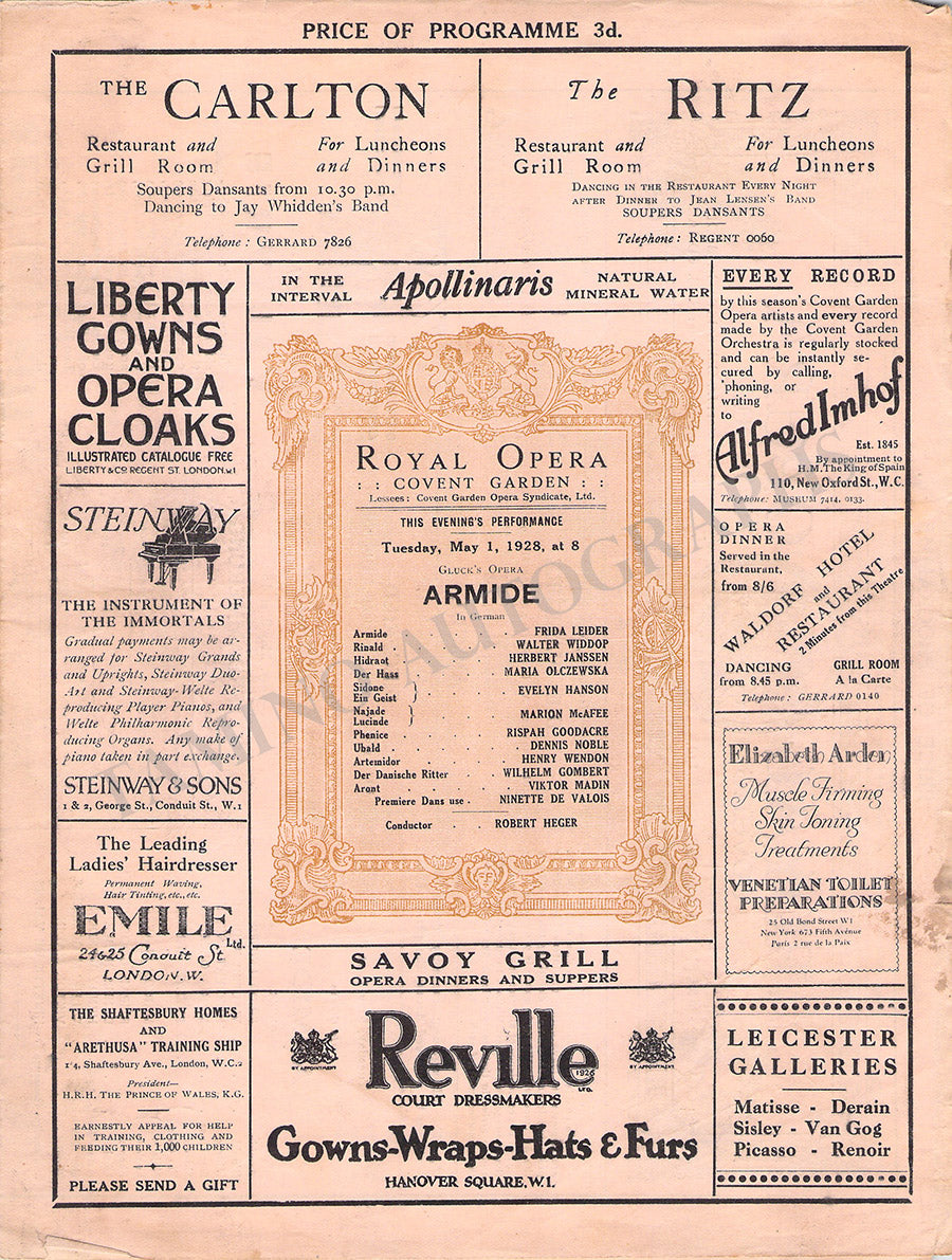 Royal Opera House Covent Garden Opera Programs 1925-1937 – Tamino