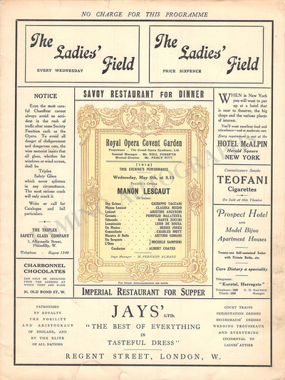 Muzio, Claudia - Set of 2 Signed Programs ROH 1914