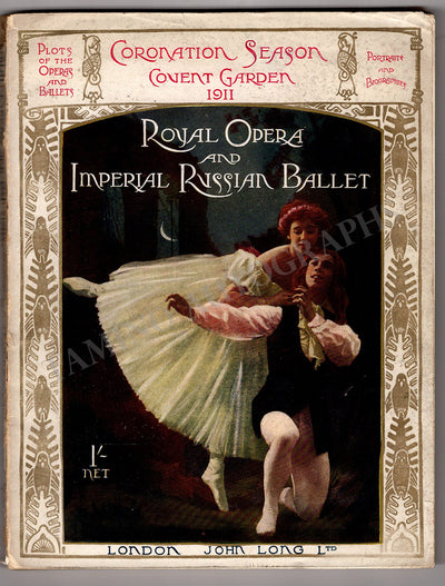 Imperial Russian Ballet - Season Program ROH 1911