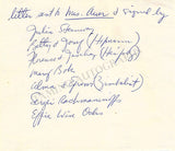 Rachmaninoff, Sergei  & Others - Autograph Letter Signed