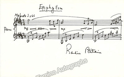 Britain, Radie - Autograph Music Quote Signed