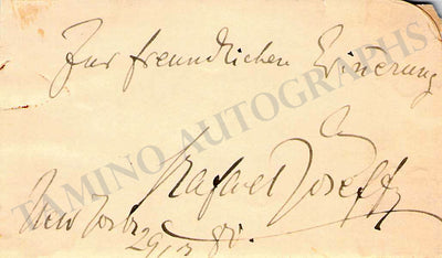 Joseffy, Rafael - Signed Clip 1882