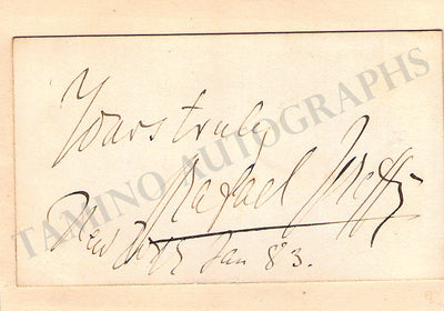 Joseffy, Rafael - Signed Card 1883