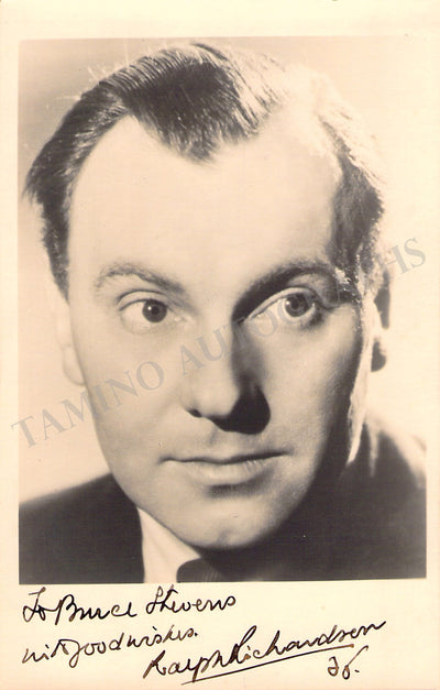 Richardson, Ralph - Signed Photograph 1936