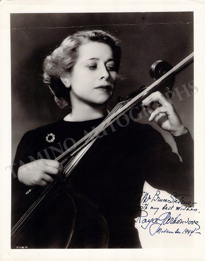 Garbousova, Raya - Signed Photograph 1944
