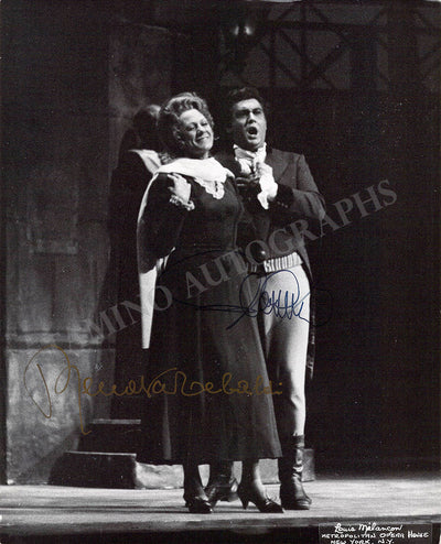 Tebaldi, Renata - Domingo, Placido - Double Signed Photograph in Andrea Chenier