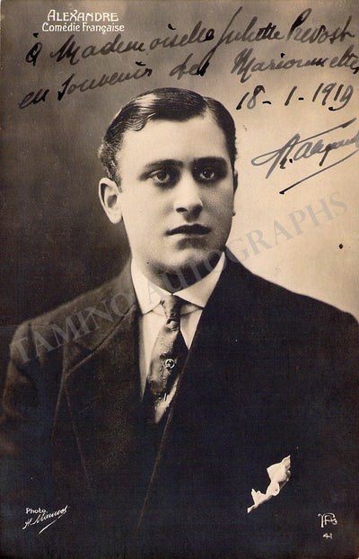 Alexandre, Rene - Signed Photograph 1919