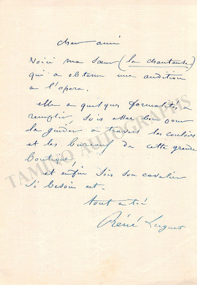 Luguet, Rene - Set of 3 Autograph Letters Signed