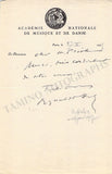 Hahn, Reynaldo - Set of 2 Autograph Notes Signed 1945