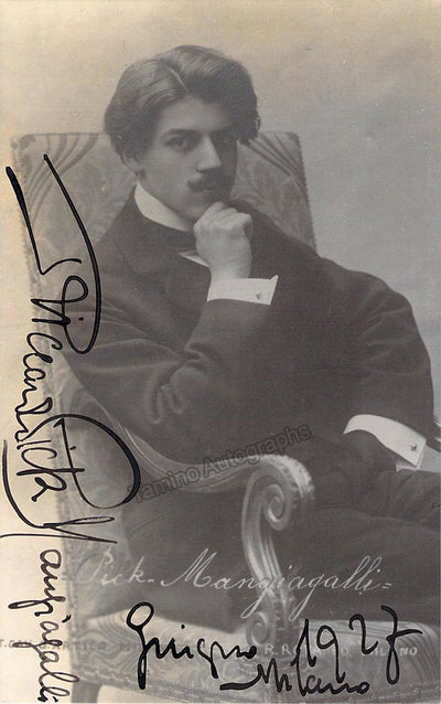 Pick-Mangiagalli, Riccardo - Signed Photograph 1927
