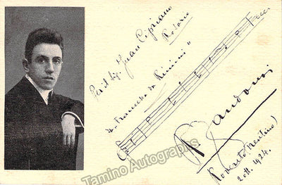 Zandonai, Riccardo - Autograph Music Quote Signed 1924