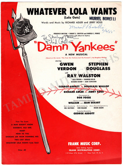 Adler, Richard - Signed Score "Whatever Lola Wants"