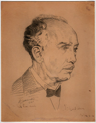 Strauss, Richard - Signed Original Pencil Drawing