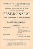 Strauss, Richard - Concert Program Vienna 1942