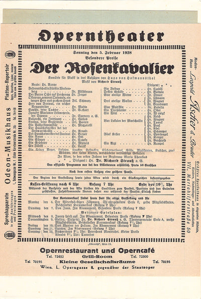 Vienna 1928 (Der Rosenkavalier)