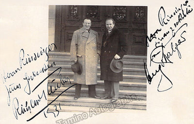 Tauber, Richard - Balzer, Hugo - Double Signed Photograph