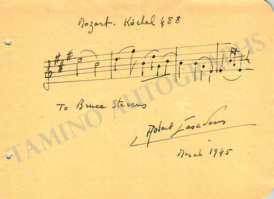 Casadesus, Robert - Signed Album Page 1945