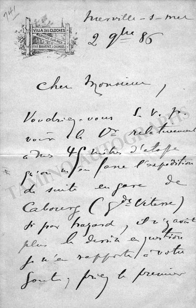 Planquette, Robert - Autograph Letter Signed 1886