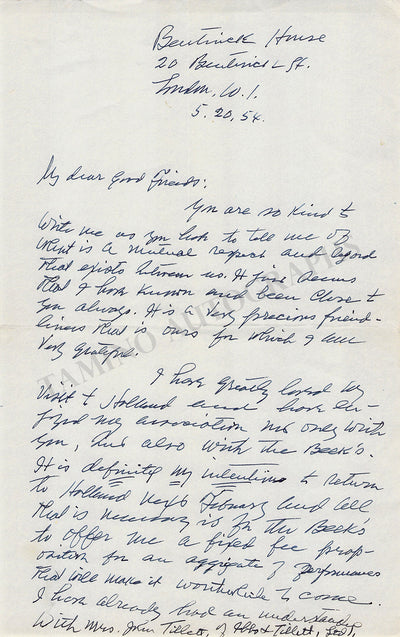 Hayes, Roland - Autograph Letter Signed