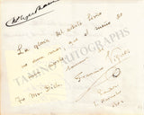 Vintage Opera Signers - Lot of Signed Album Pages