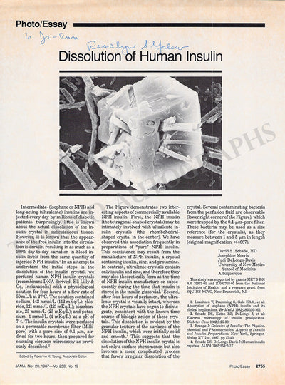 Yalow Sussman, Rosalyn - Signed Article Page 1987