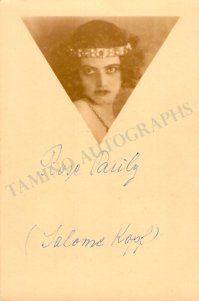 PAULY, Rose (Various Autographs)