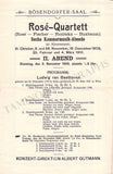 Rose Quartet - Lot of 14 Concert Programs 1895-1937