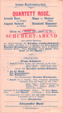 Rose Quartet - Lot of 14 Concert Programs 1895-1937
