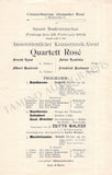 Rose Quartet - Lot of 14 Concert Programs 1895-1937