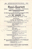 Rose Quartet - Lot of 14 Concert Programs 1895-1937