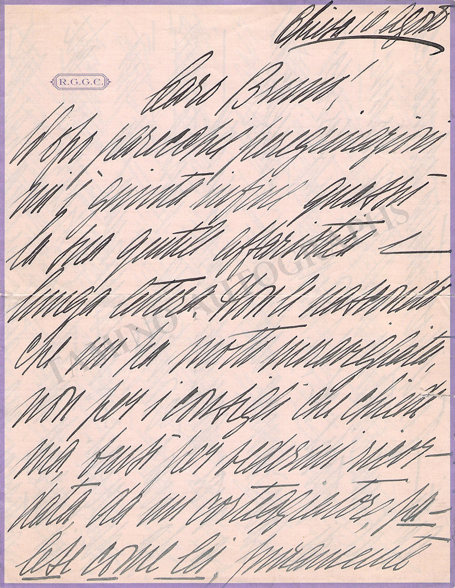 Storchio, Rosina - Autograph Letter Signed – Tamino