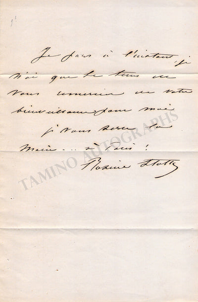 Stoltz, Rosine - Autograph Manuscripts (Various Options)