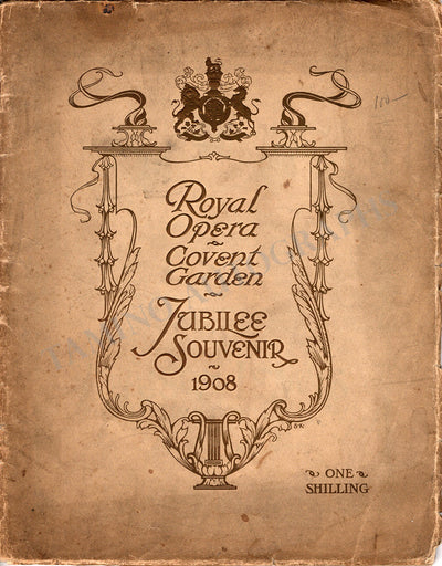 Royal Opera House Covent Garden - Season Program 1908