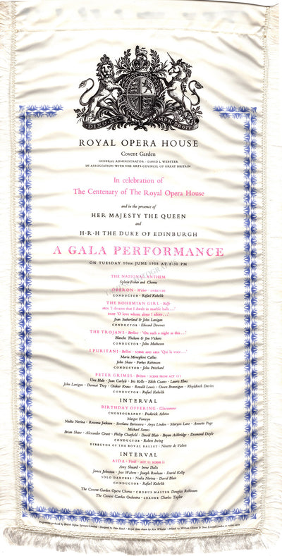 ROH Covent Garden - Silk Program Gala Performance 1958