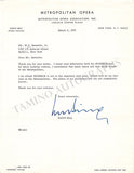 Bing, Rudolf - Set of 2 Typed Letters Signed