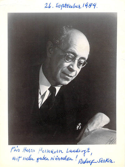 Serkin, Rudolf - Signed Photograph 1989