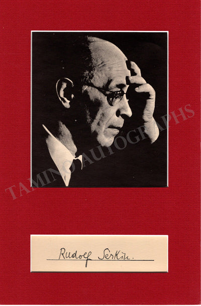 Serkin, Rudolf - Signature Cut & Photo