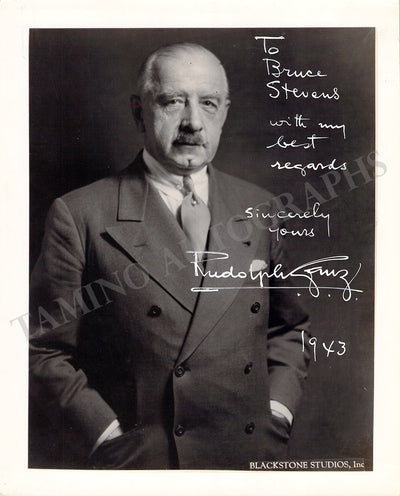 Ganz, Rudolph - Signed Photograph 1943