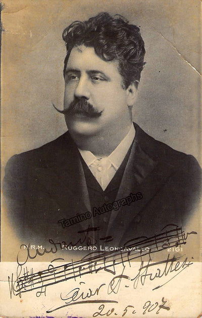 Stiattessi, Cesar Alberto - Signature on Mascagni's Photograph