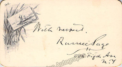 Sage, Russell - Signed Card