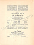 Ballet Russes Diaghilev - Performance Program ROH London 1912