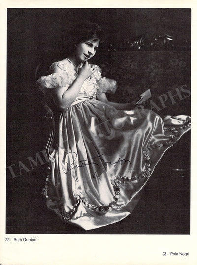 Gordon, Ruth - Signed Photograph